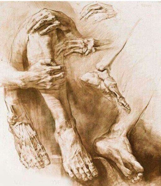 Мужские ступни в живописи