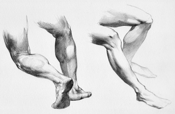 Ноги в движении эскиз