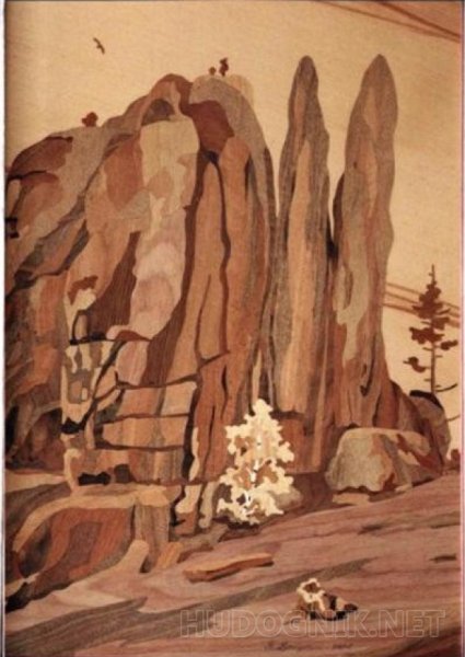 Картина Красноярские столбы живопись перья