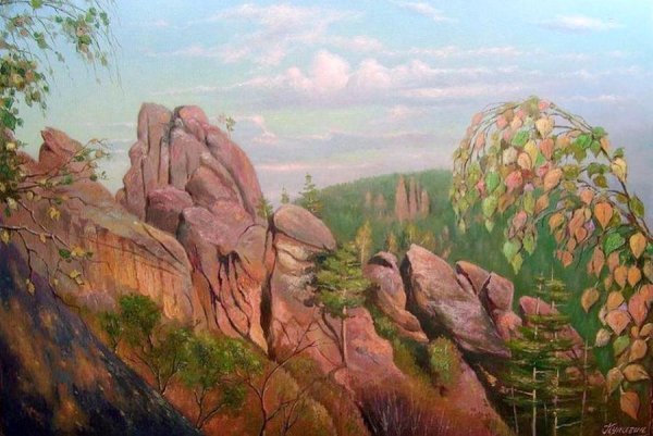 Столбы заповедник Красноярск картины художников