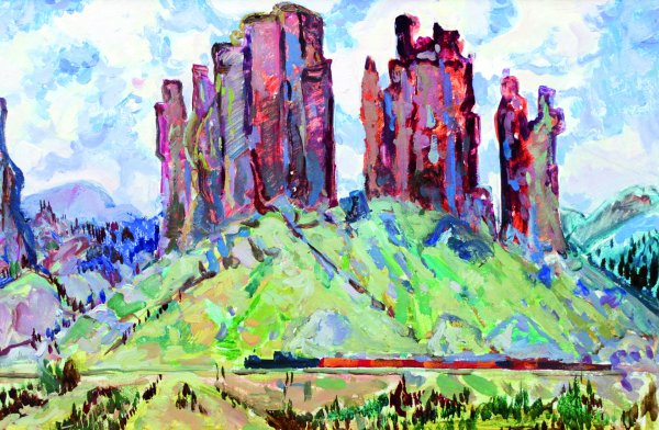 Горы столбы в живописи художников