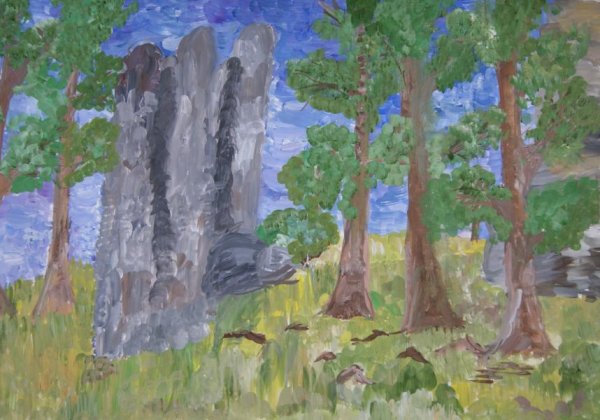 Горы акварелью