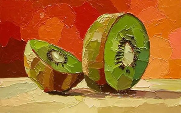 Мастихином живопись киви