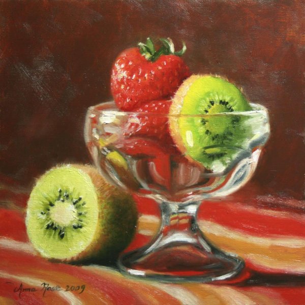 Натюрморт из ярких фруктов