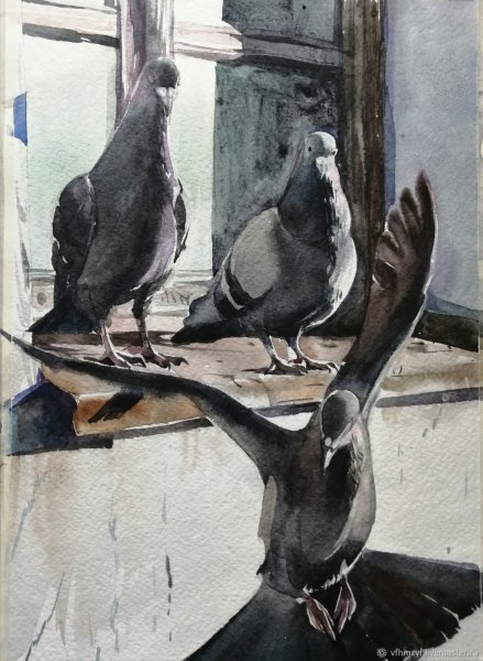 Голуби в живописи