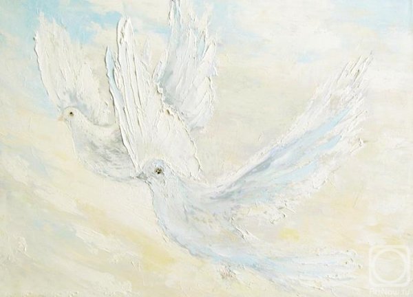 Белый голубь живопись