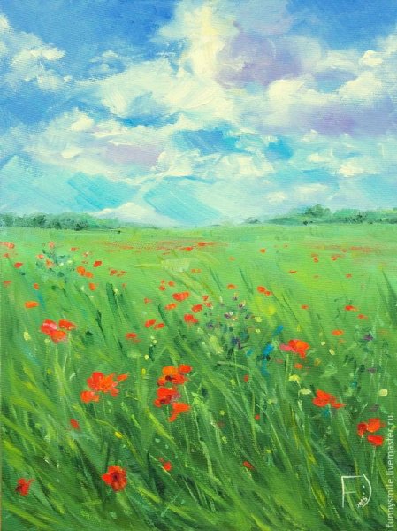 Бабочки маслом на холсте