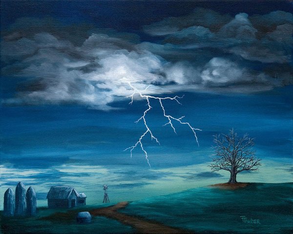 Живопись ночная гроза