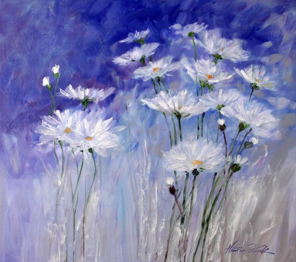 Живопись акрилом цветы