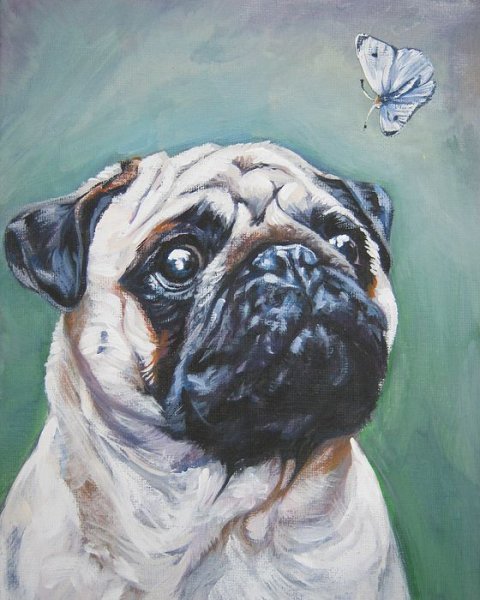 Алмазная мозаика Мопс валберис