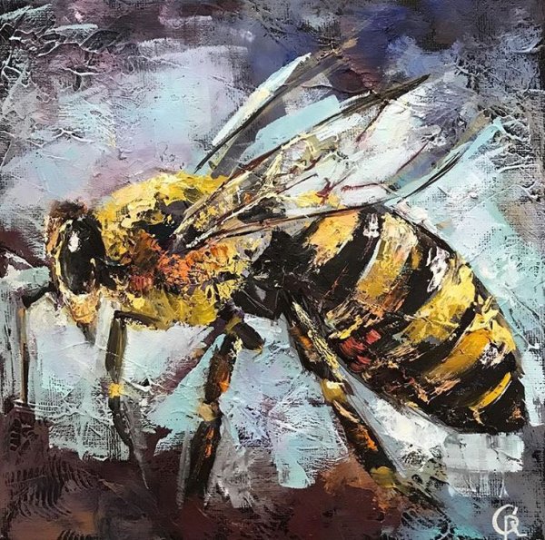 Пчела картина маслом