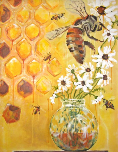 Пчела живопись