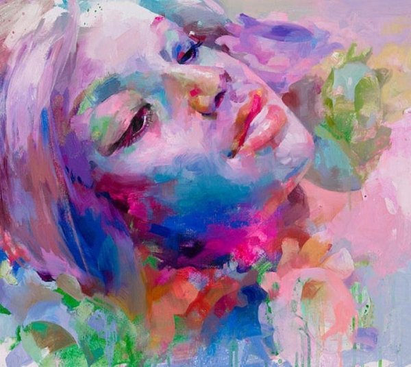 Женщина масляными красками