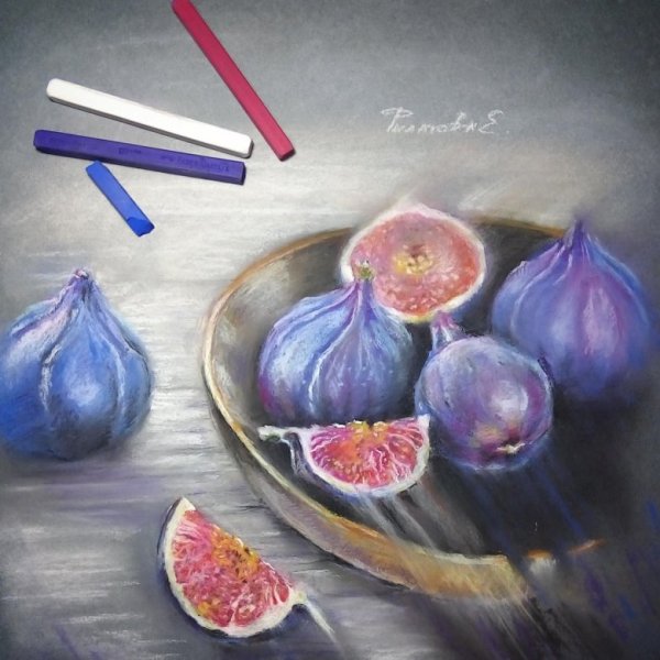 Фрукты пастелью