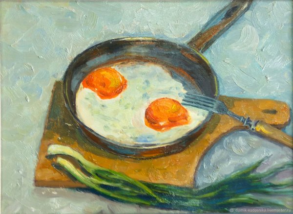 Натюрморт завтрак живопись легкие