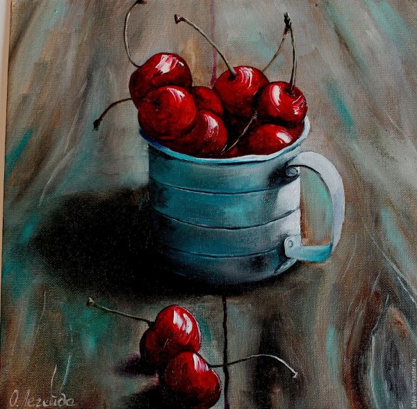 Натюрморт с вишнями