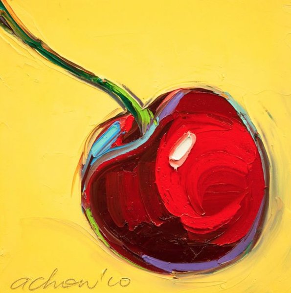 Вишня акрилом