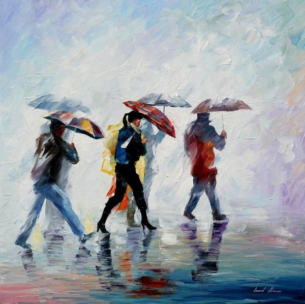 Композиция с людьми в движении