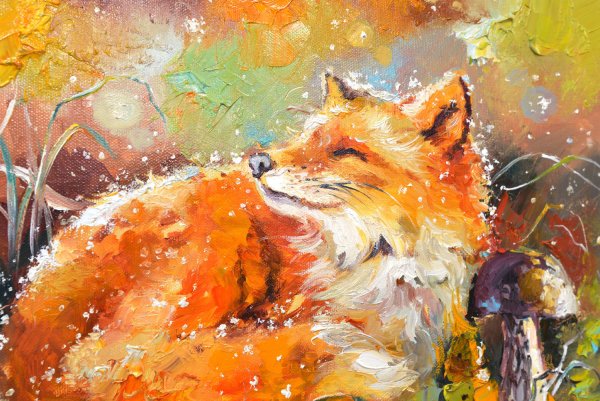 Лисенок живопись
