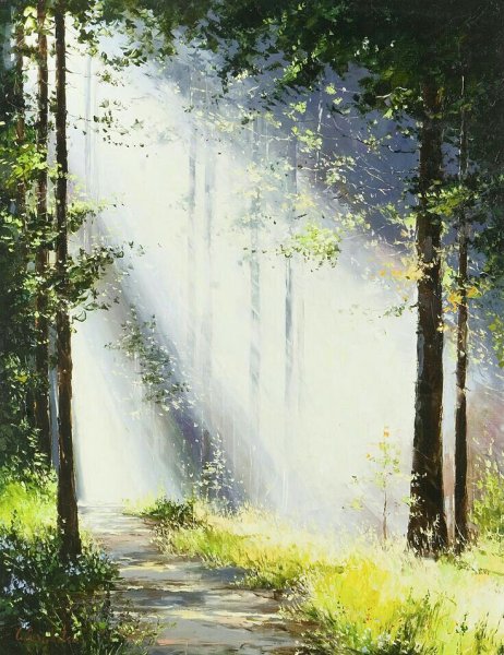 Вертикальные пейзажи маслом