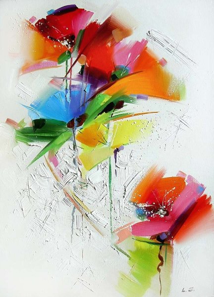 Абстрактная живопись акрилом