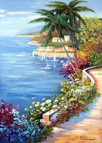 Картины Средиземноморья маслом на холсте