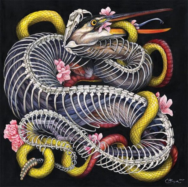 Змея живопись