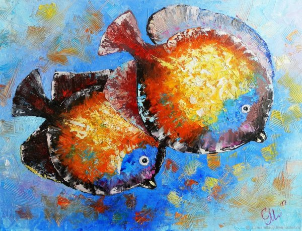 Рыбки живопись