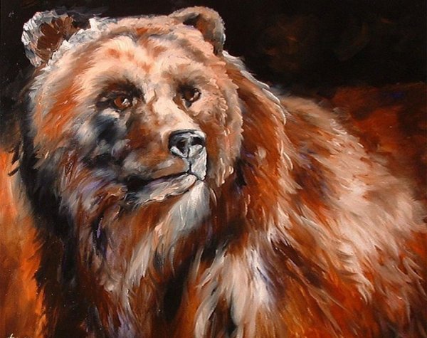 Медведь маслом