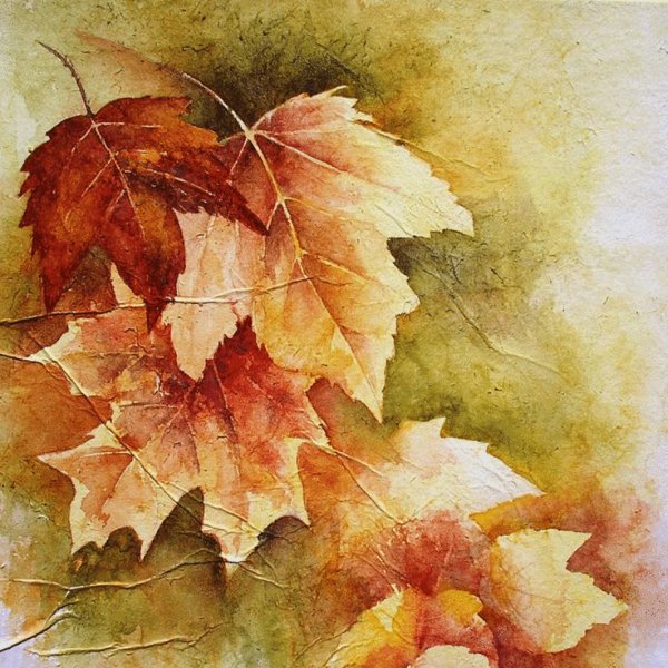 Листья акварель