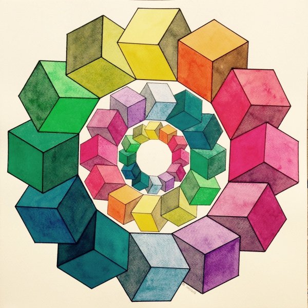 Абстрактный рисунок из геометрических фигур