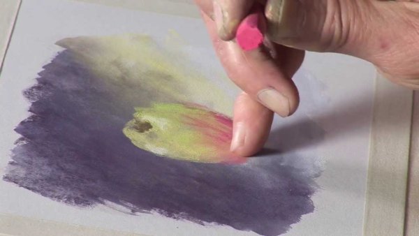 Сухая пастель штрихи