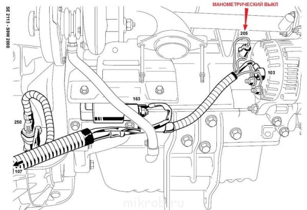 Двигатель н4м датчик давления масла