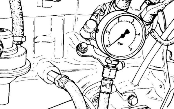 Форд 1.8 замер давления масла