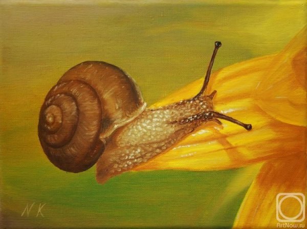 Улитка картина маслом
