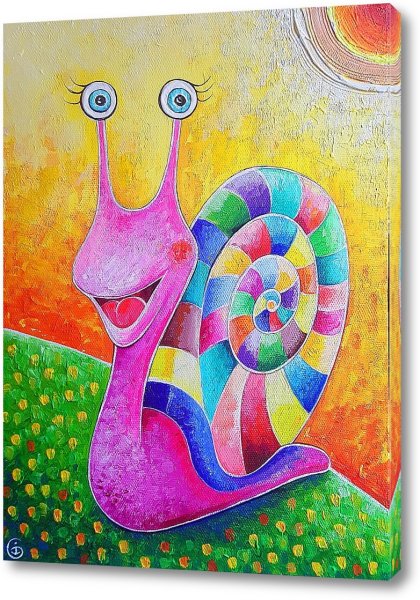 Улитка картина маслом