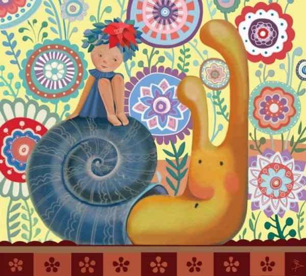 Улитка стилизованная для детей