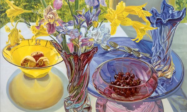 Цветы в вазе живопись