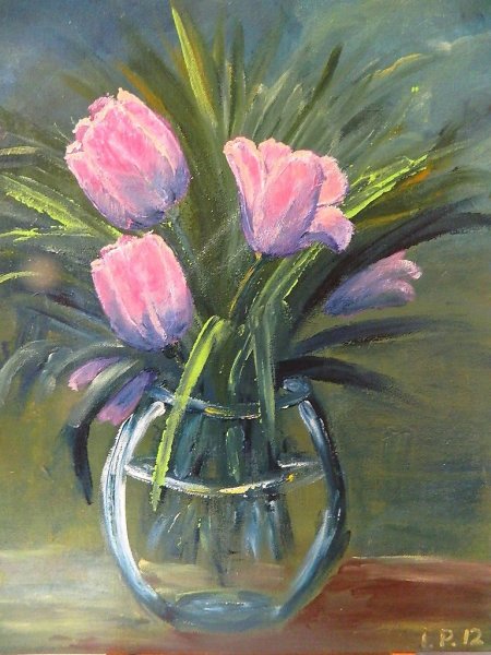 Крынки глиняные в живописи маслом