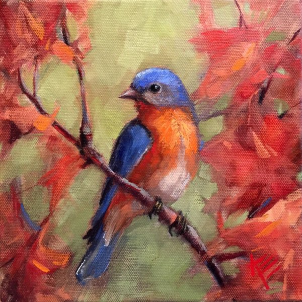 Рисовать птиц маслом