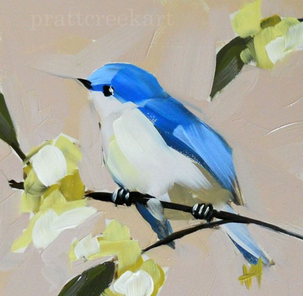 Весна акриловыми красками