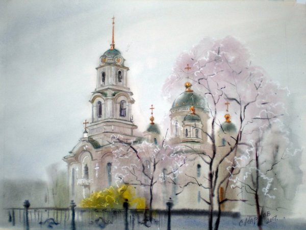 Храм Дивеево Церковь картина художника