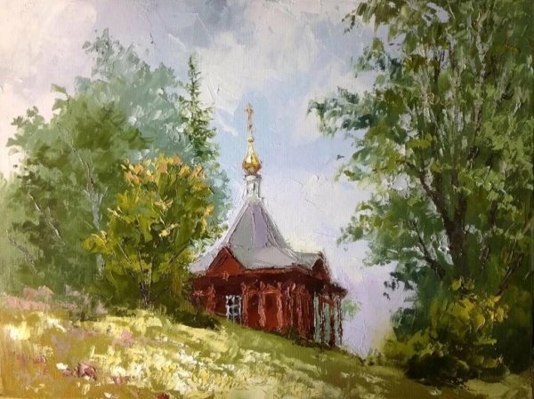 Сочнев пейзаж Церковь