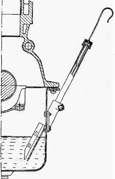 Щуп для проверки масла в двигателе д245