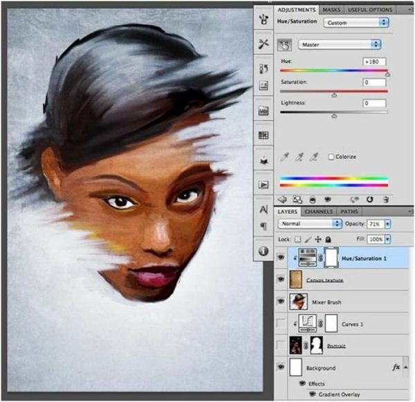 Имитация масляной живописи в фотошопе