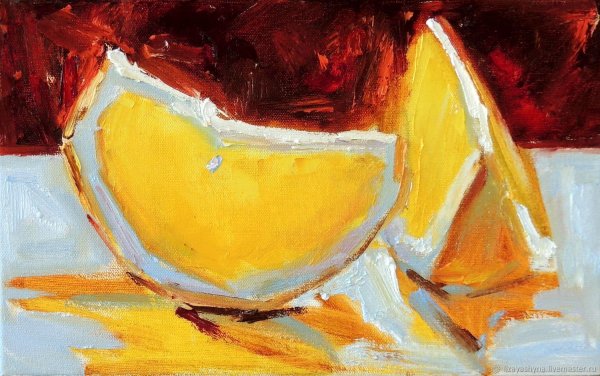 Апельсин живопись маслом