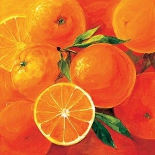 Апельсин акрилом