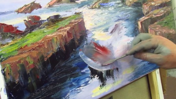 Игорь Сахаров море мастихином