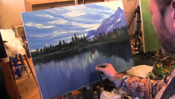 Мастер класс горы маслом Игорь Сахаров