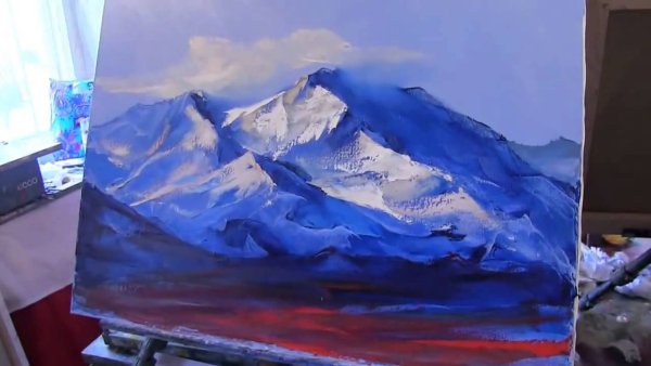 Игорь Сахаров горы маслом